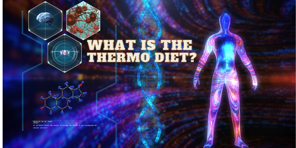 A body and cells with DNA look and words what is the thermo diet