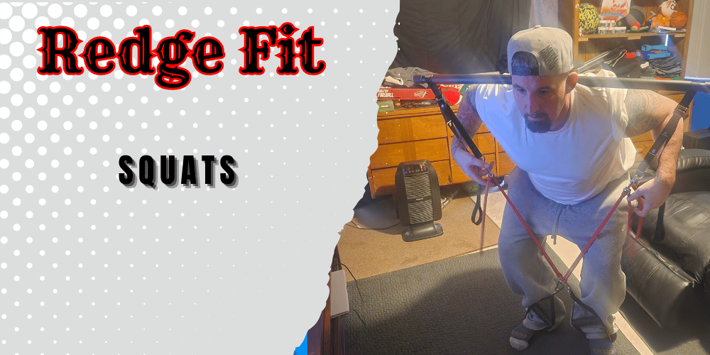 Bryan Carney doing squats with the Redge fit home gym.